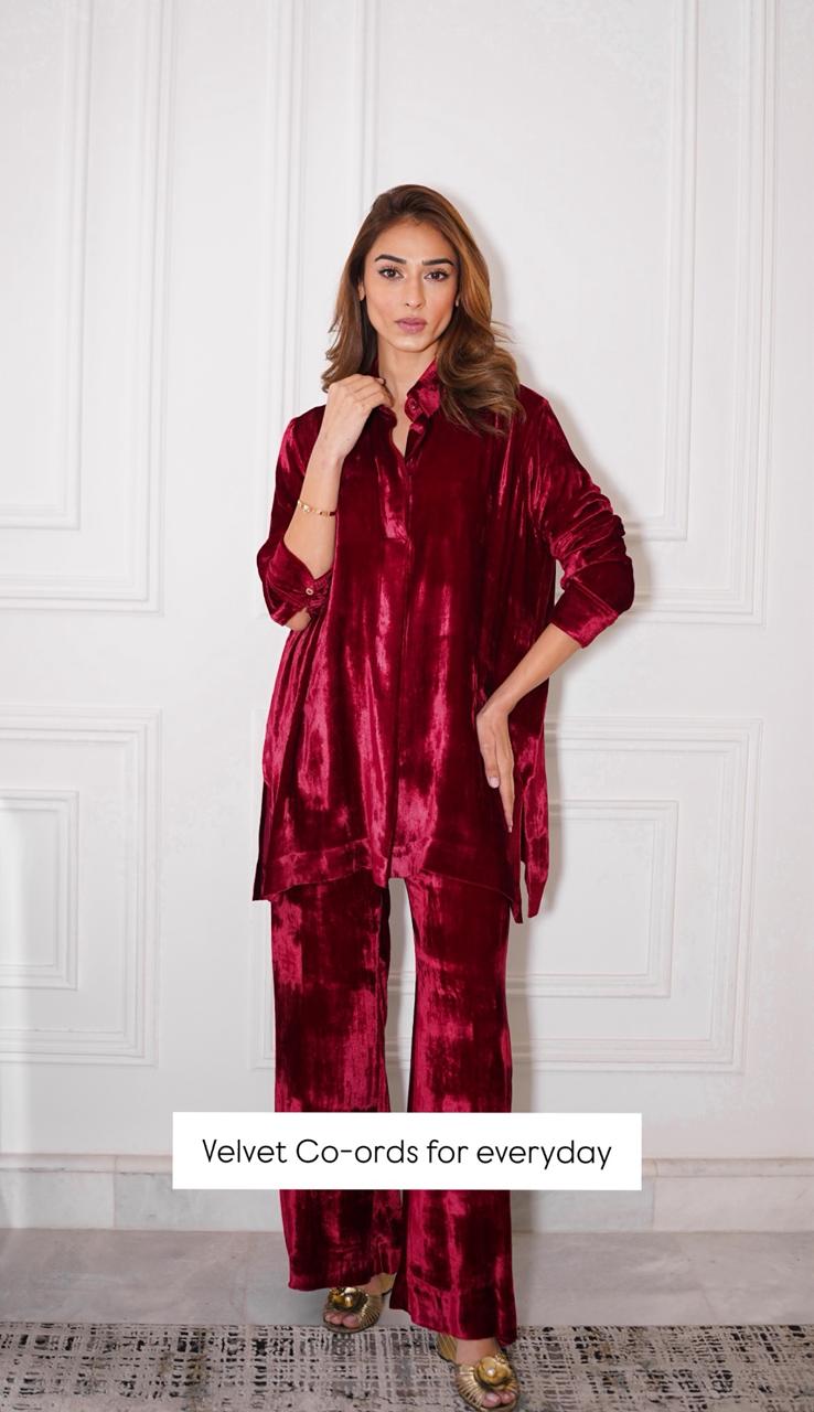 Regal Velour" Co-ord Set