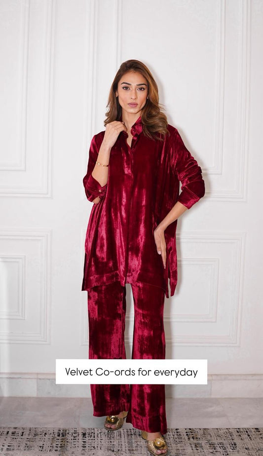 Regal Velour" Co-ord Set